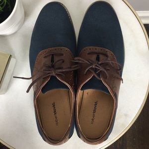 Robert David Blue/Brown Tie Men’s Oxford sz 11